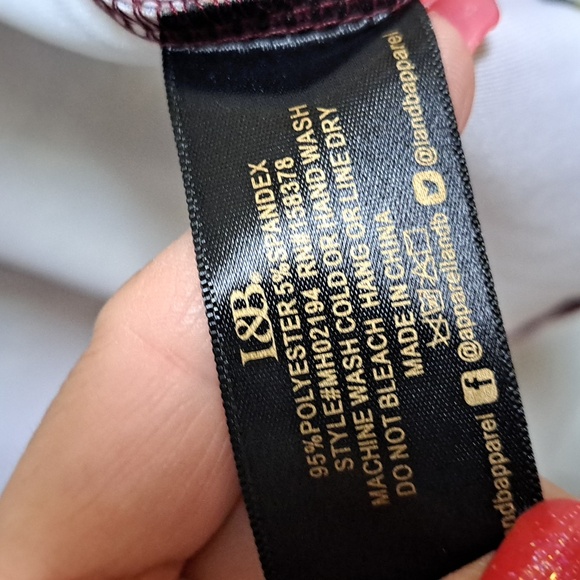 L&B Bergandy Sunflower/Daisy Bell Sleeve Cardigan Jacket. Size Large NWOT - Picture 11 of 11